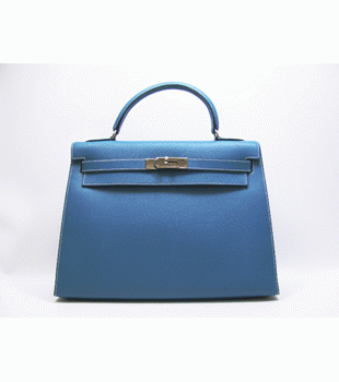 HERMES（エルメス）ケリー32（外縫い）C刻/ﾌﾞﾙｰｼﾞｰﾝ/S金具
