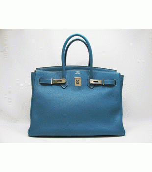 HERMES（エルメス）バーキン35 H刻/ﾌﾞﾙｰｼﾞｰﾝ/S金具