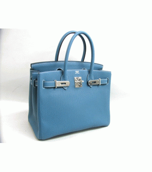 HERMES（エルメス）バーキン30 ﾌﾞﾙｰｼﾞｰﾝ/SIL金具
