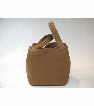 HERMES（エルメス）ピコタンロックPM ハンドバッグ ｺﾞｰﾙﾄﾞ･O刻