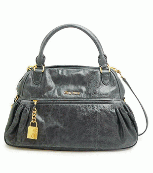 ミュウミュウ MIUMIU ハンドバッグ 2Wayバッグ ショルダーストラップ付き レザー（ラムスキン） デニム RR1424 NAPPA CHARM DENIM