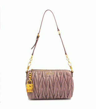 MIUMIU ミュウミュウ クラッチバッグ ポシェット 2WAY ヴィンテージ レザー チェリーピンク 5N1521 MATELASSE LUX MUGHETTO