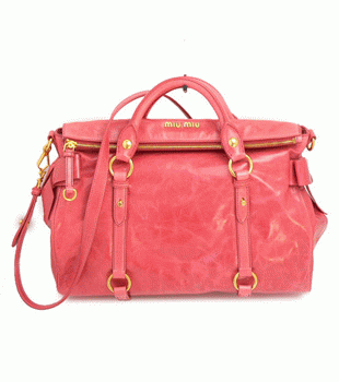 MIUMIU ミュウミュウ 2WAY ショルダーバッグ レザー ローズピンク　RT0365 VITELLO.LUX ROSA