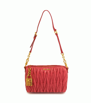 MIUMIU ミュウミュウ クラッチバッグ ポシェット 2WAY ヴィンテージ レザー ローズ 5N1521 MATELASSE LUX ROSA