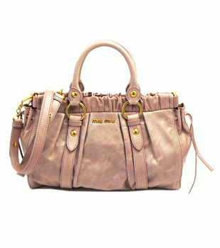 miumiu ミュウミュウ 2WAYショルダーバッグ レディース  ヴィンテージ調 レザー ピンクベージュ RT0383 VIT.LUX CIPRIA