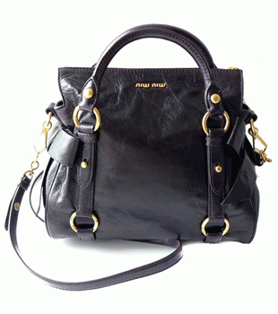 ミュウミュウ MIUMIU ショルダーストラップ付き2WAYハンドバッグ ナナメガケショルダー ダークパープル(MOSTO) RT0438 VIT