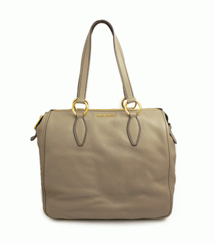 MIUMIU バッグ ショルダートートバッグ レディース レザー グレイッシュベージュ RR1787 VITELLO CARIBU ARGILLA