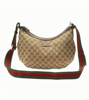 GUCCI/グッチ 2012年春夏GUCCI ORIGINAL定番キャンバスGG柄斜め掛けミディアムショルダーバッグ 181092 F4F5R 9791
