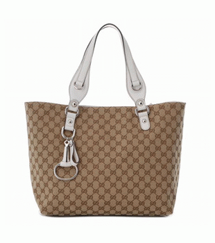 GUCCI/グッチ ICON BIT定番キャンバスGG柄Dリング付きホースビットトートバッグ 229852 FWCGN 9775