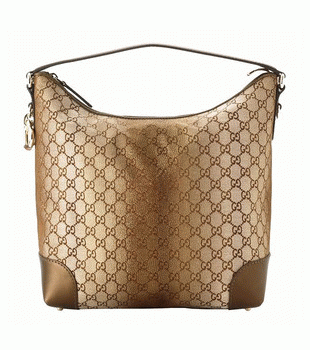 GUCCI/グッチ HEART BITラメ入りキャンバスGG柄ハート＆ハーフホースビットチャーム付きミディアムホーボーバッグ 269958 F851G 9720