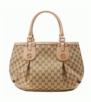 GUCCI/グッチ SCARLETT定番キャンバスGG柄スタッズGディテールミディアムトートバッグ 269953 FAFXT 8594