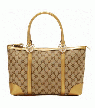 GUCCI/グッチ LOVELY定番キャンバスGG柄ハート型Gディテールスモールトートバッグ 257069 F4C2G 9766