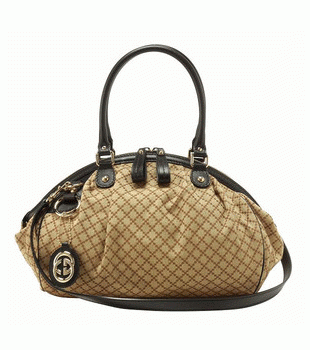 GUCCI/グッチ 2012年春夏SUKEYディアマンテ柄Gチャーム付きミディアムボストンバッグ 223974 FAGEG 9769