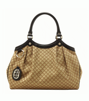 GUCCI/グッチ 2012年春夏SUKEYディアマンテ柄Gチャーム付きミディアムトートバッグ 211944 FAGEG 9769