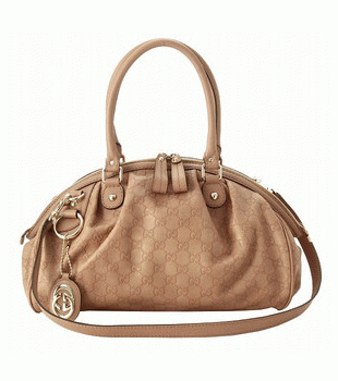 GUCCI/グッチ SUKEYグッチシマGG柄Gチャーム付きミディアムボストンバッグ 223974 AA61G 2729