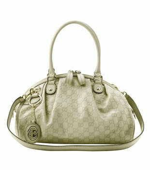 GUCCI/グッチ 2012年春夏SUKEYグッチシマGG柄Gチャーム付きミディアムボストンバッグ 223974 AA61G 9022