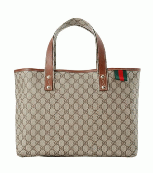 GUCCI/グッチ 2012年春夏定番キャンバスGG柄ウェビングタグ付きトートバッグ 211134 FCIXG 8527