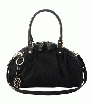 GUCCI/グッチ 2012年春夏SUKEY定番キャンバスGG柄Gチャーム付きミディアムボストンバッグ 223974 FAFXG 1000