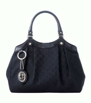 GUCCI/グッチ 2012年春夏SUKEY定番キャンバスGG柄Gチャーム付きミディアムプリーツバッグ 211944 FAFXG 1000