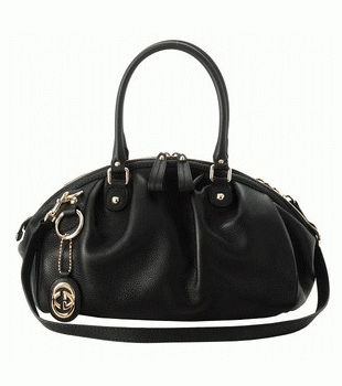 GUCCI/グッチ 2012年春夏SUKEYインターロッキングGチャーム付きミディアムボストンバッグ 223974 A7M0G 1000
