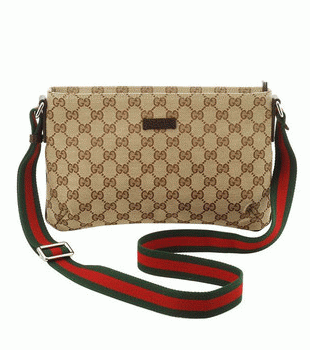 GUCCI/グッチ 2012年春夏GUCCI ORIGINAL定番キャンバスGG柄シグネチャーウェブスモールショルダーバッグ 189749 F4F5R 9791