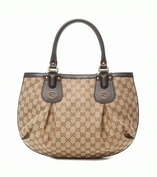GUCCI/グッチ 2012年春夏新作SCARLETT定番キャンバスGG柄スタッズGディテールミディアムトートバッグ 269953 FAFXT 9739