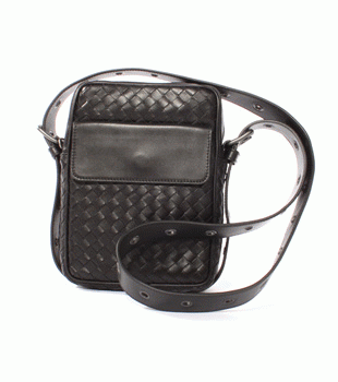 Bottega Veneta/ボッテガ・ヴェネタ  カーフレザー ショルダーバッグ ブラック 163313V46511000