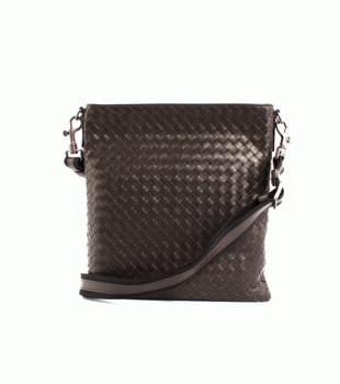 Bottega Veneta/ボッテガ・ヴェネタ  カーフレザー ショルダーバッグ ダークブラウン＆ブラック 276367V465C2078
