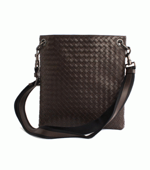 Bottega Veneta/ボッテガ・ヴェネタ  カーフレザー ショルダーバッグ ダークブラウン＆ブラック 172736V465C2078