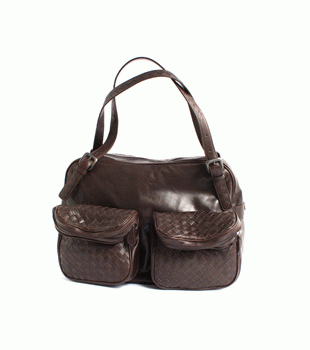 Bottega Veneta/ボッテガ・ヴェネタ  カーフレザー ショルダーバッグ ダークブラウン 248521VN0321301【2011年春夏新作】