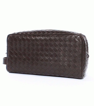 Bottega Veneta/ボッテガ・ヴェネタ カーフレザー セカンドバッグ ダークブラウン 244706V46512040