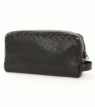 Bottega Veneta/ボッテガ・ヴェネタ カーフレザー セカンドバッグ ブラック 174361VK7821000