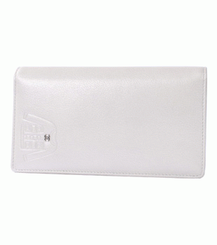 シャネル ジャケット 長財布 シルバー A48688