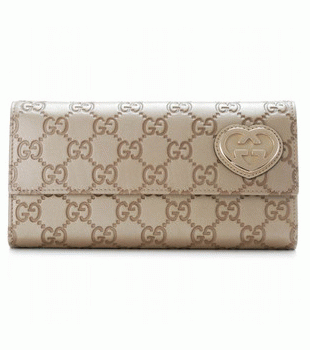GUCCI/グッチ 2012年春夏新作LOVELYハートディテール2つ折り長財布 251861 AHB1G 9504
