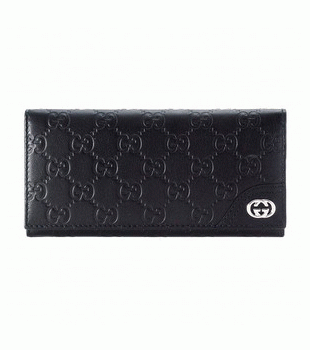 GUCCI/グッチ 2012年春夏MEN NEW BRITTグッチシマGG柄Gディテール2つ折り長財布 216589 A0V1N 1000