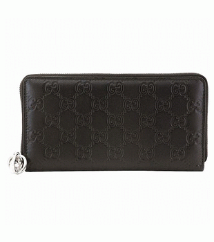 GUCCI/グッチ 2012年春夏GG TWINグッチシマGG柄Gチャーム付きラウンドファスナー長財布 233025 AA61N 1000