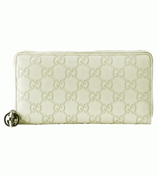 GUCCI/グッチ 2012年春夏GG TWINグッチシマGG柄Gチャーム付きラウンドファスナー長財布 233025 AA61N 9022