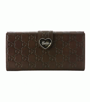 GUCCI/グッチ 2012年春夏HEARTグッチシマGG柄ハートディテール付きWフラップ長財布 203550 AA61G 2019