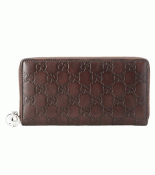 GUCCI/グッチ 2012年春夏GG TWINグッチシマGG柄Gチャーム付きラウンドファスナー長財布 233025 AA61N 2019