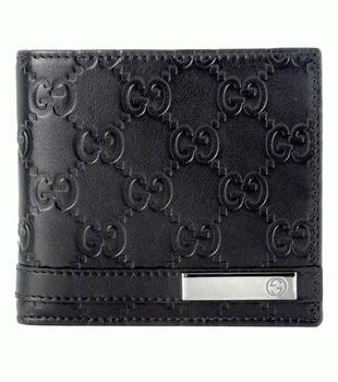 GUCCI/グッチ 2012年春夏MEN BARグッチシマGG柄メタルバー付きバイフォルドコンパクト財布 233102 AA61R 1000
