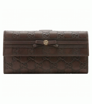 GUCCI/グッチ 2012年春夏MAYFAIRグッチシマGG柄ボウリボンGディテール2つ折り長財布 256933 AA61G 2019