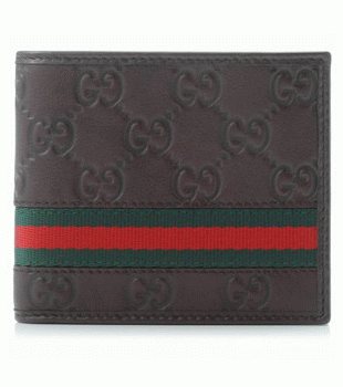 GUCCI/グッチ 2012年春夏ウェブディテールグッチシマGG柄2つ折りコンパクト財布 138042 A0VBR 2061