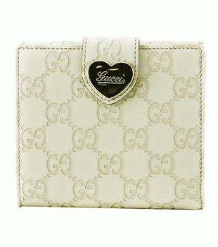 GUCCI/グッチ 2012年春夏HEARTグッチシマGG柄ハートディテール2つ折りコンパクト財布 203549 AA61G 9022