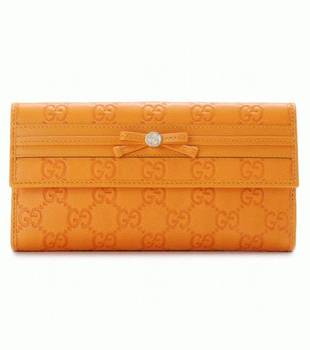 GUCCI/グッチ 2012年春夏新作MAYFAIRGG柄ボウリボン2つ折り長財布 256933 AA61G 7618