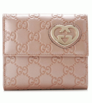 GUCCI/グッチ 2012年春夏新作 LOVELYハートシェープ2つ折り財布 245727 AHB1G 2729