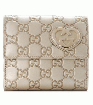 GUCCI/グッチ 2012年春夏新作 LOVELYハートシェープ2つ折り財布 245727 AHB1G 9504