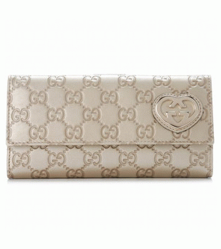 GUCCI/グッチ 2012年春夏新作LOVELYWホック2つ折り長財布 245723 AHB1G 9504