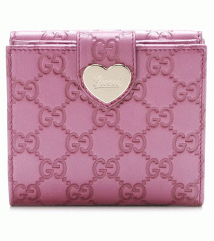 GUCCI/グッチ 2012年春夏新作HEARTグッチシマGG柄ハートディテール2つ折り財布 203549 AHB1G 5517