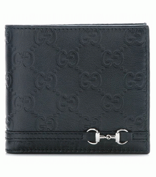 GUCCI/グッチ 2012年春夏新作ICON HORSEBIT MEN'S2つ折り財布 245773 AA61N 1000