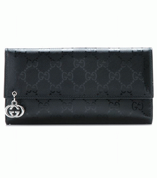 GUCCI/グッチ 2012年春夏新作GG PIERCEコーティングGG柄Gチャーム付きWホック長財布 212104 FU49N 1000